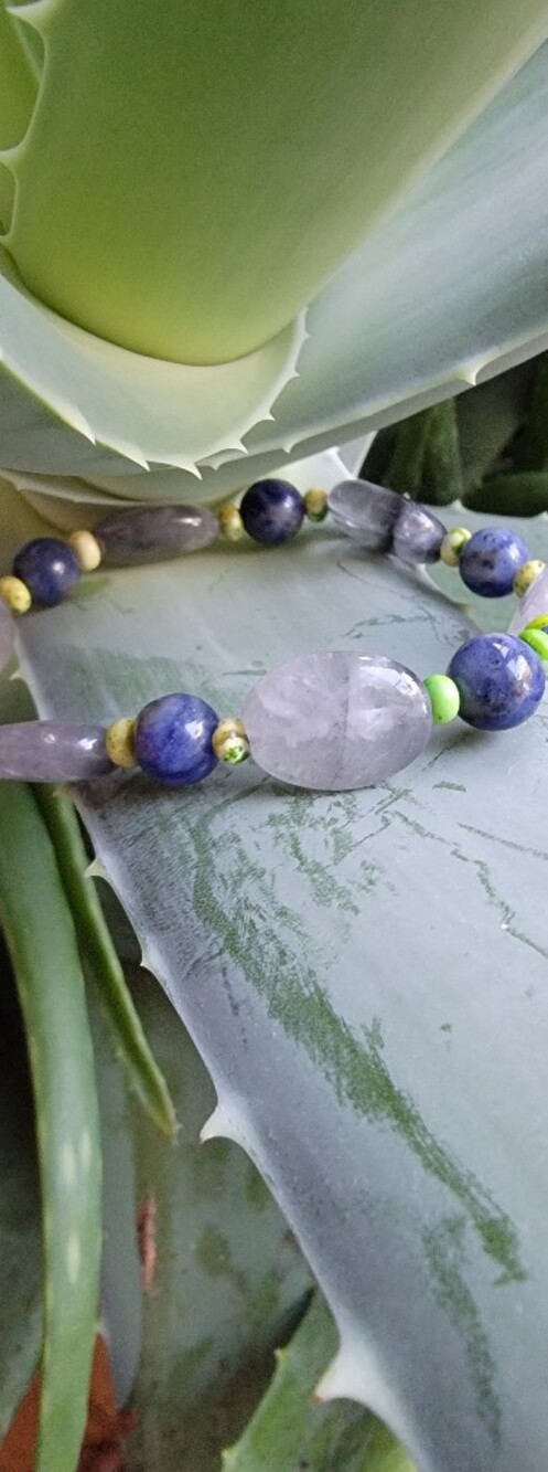 Handcrafted Multi-stone Stretch Bracelet